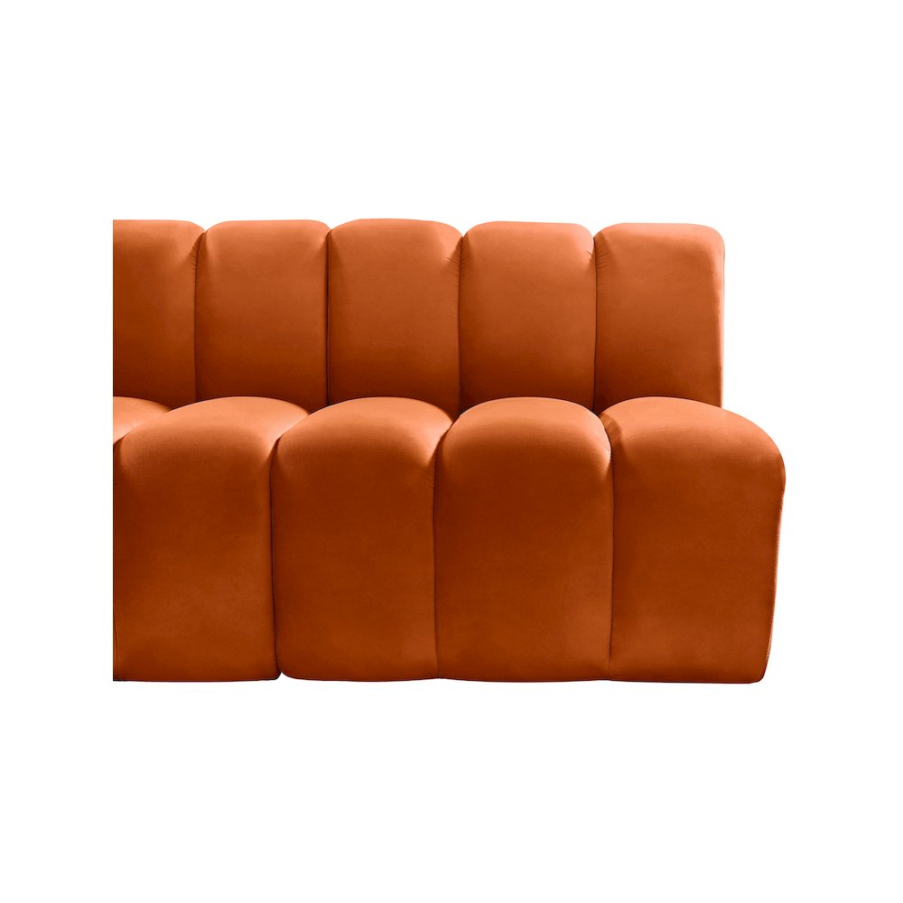 Arc Cognac Velvet Modular Sofa. Picture 8