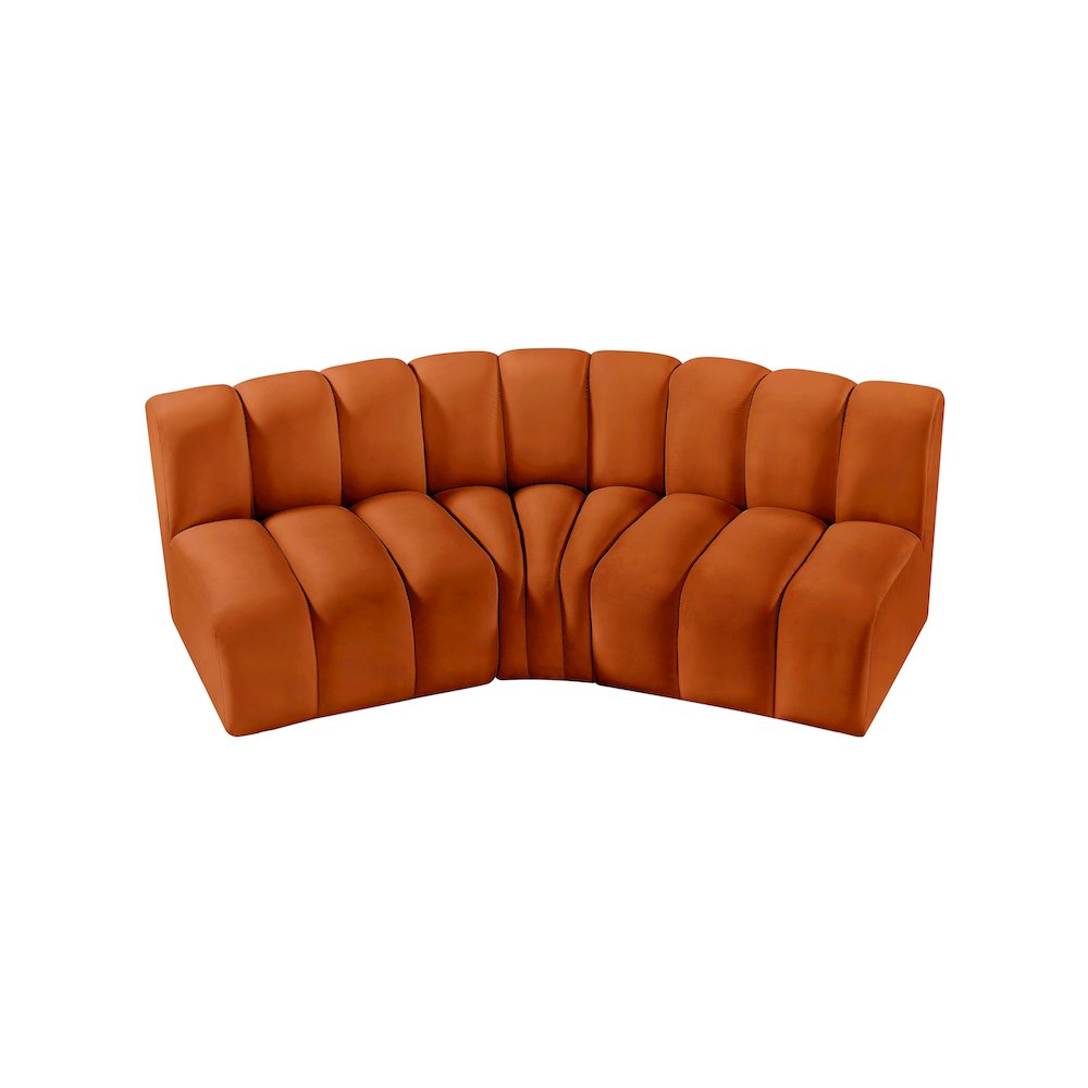 Arc Cognac Velvet Modular Sofa. Picture 4