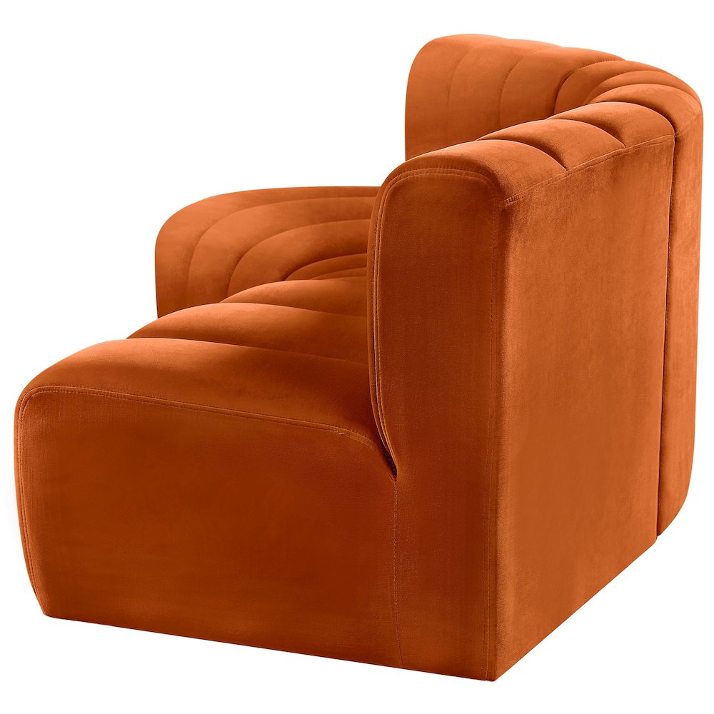 Arc Cognac Velvet Modular Sofa. Picture 7