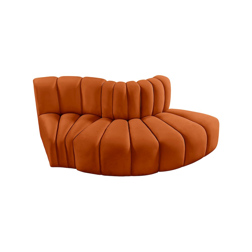 Arc Cognac Velvet Modular Sofa. Picture 4