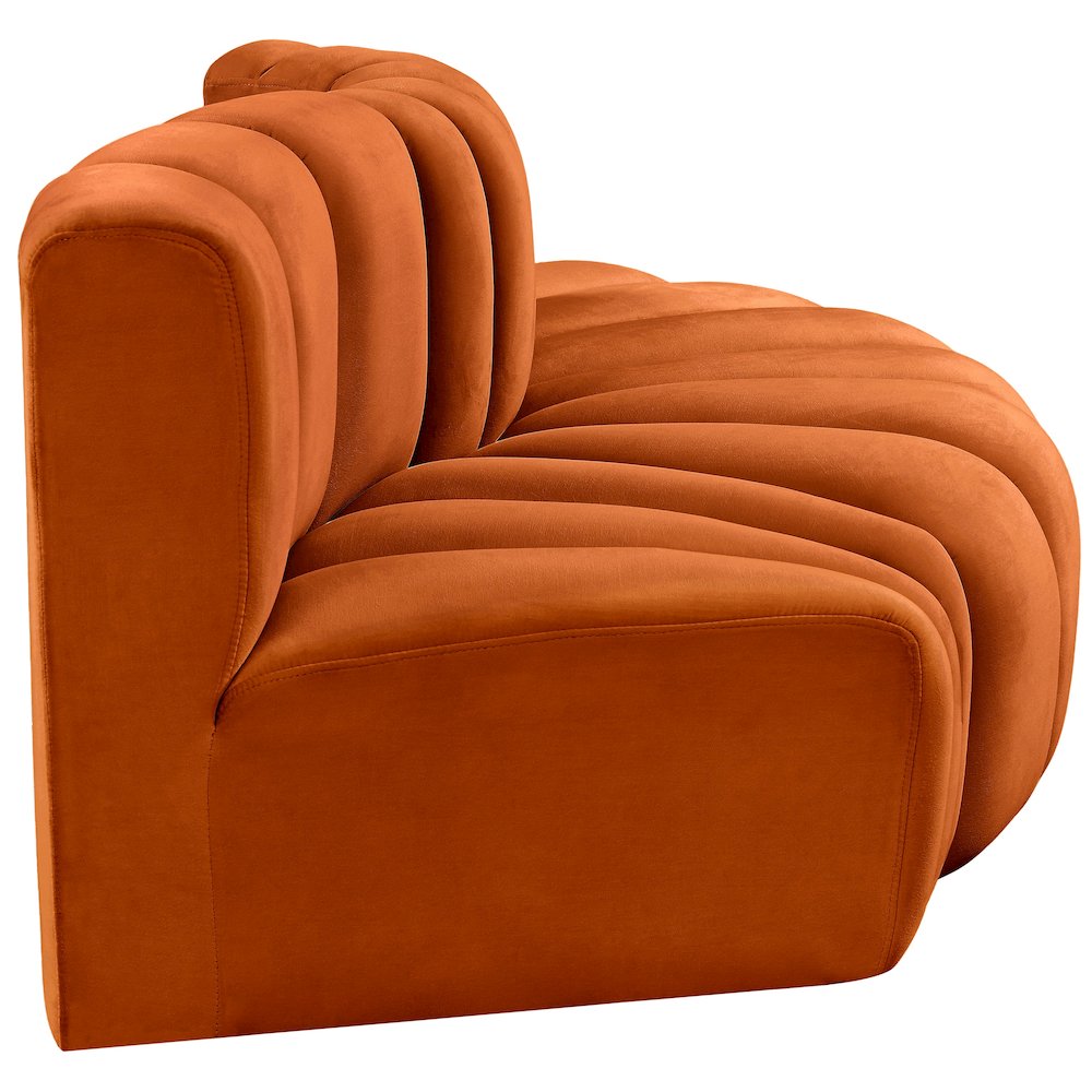 Arc Cognac Velvet Modular Sofa. Picture 5