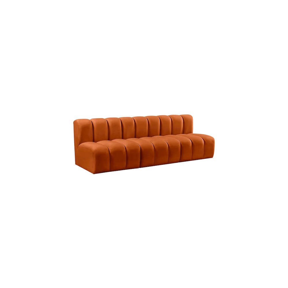 Arc Cognac Velvet Modular Sofa. Picture 5