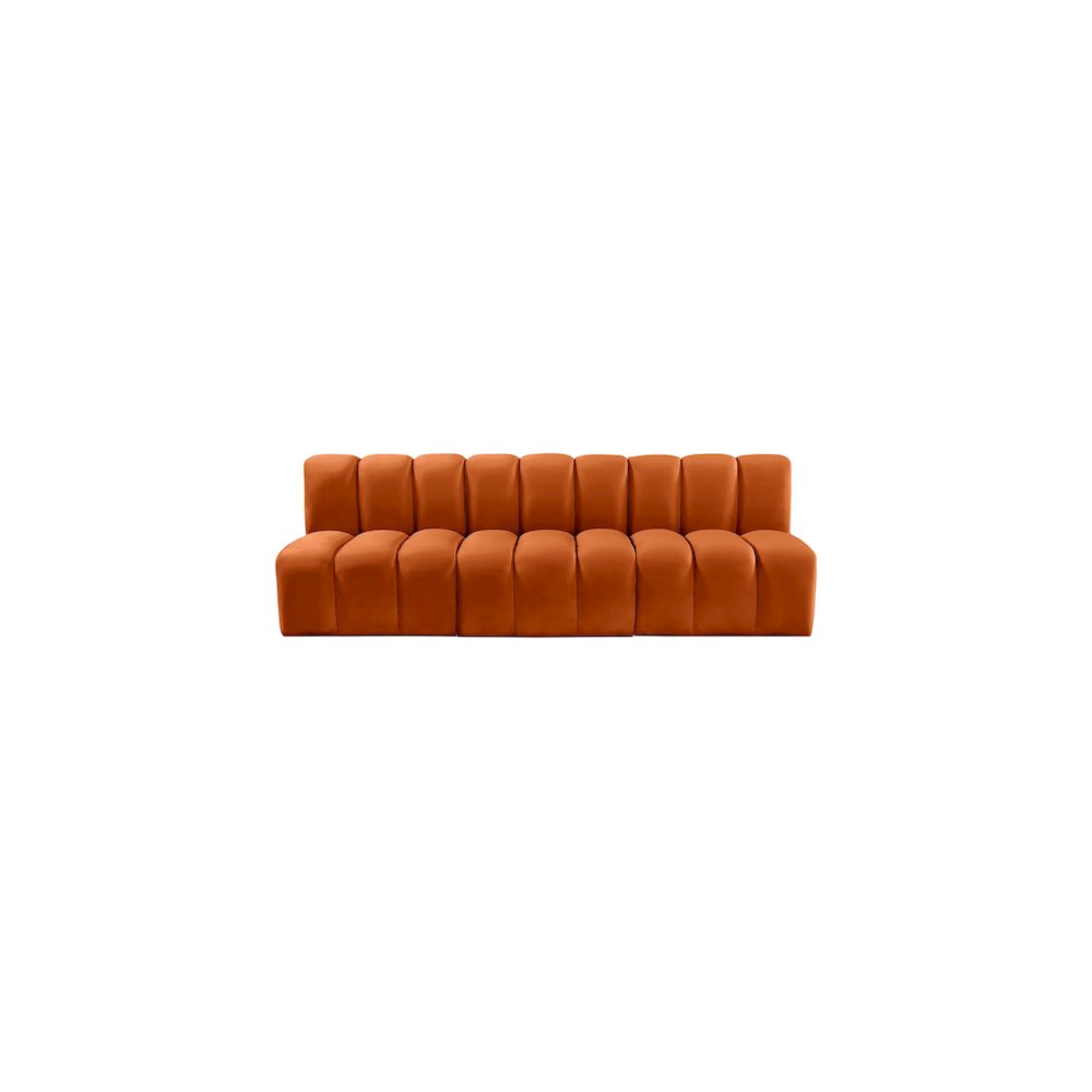 Arc Cognac Velvet Modular Sofa. Picture 6