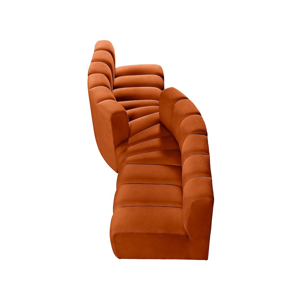 Arc Cognac Velvet Modular Sofa. Picture 4