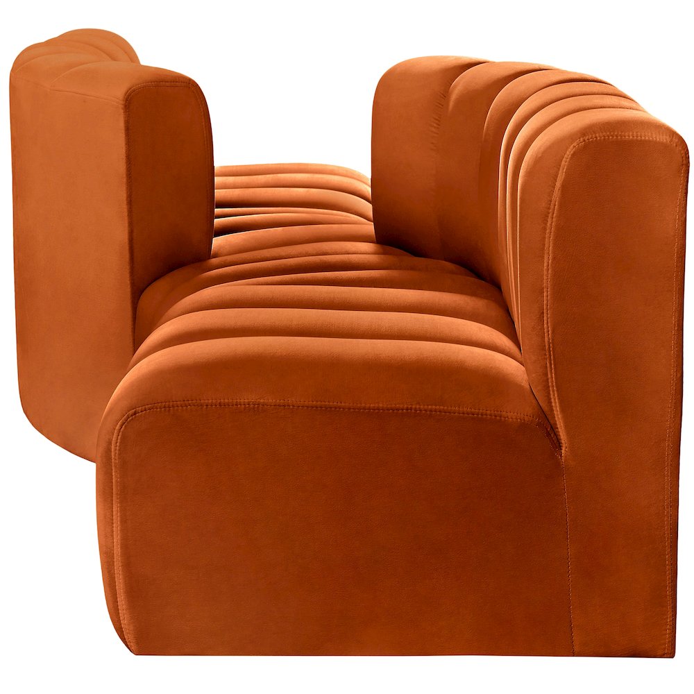 Arc Cognac Velvet Modular Sofa. Picture 5
