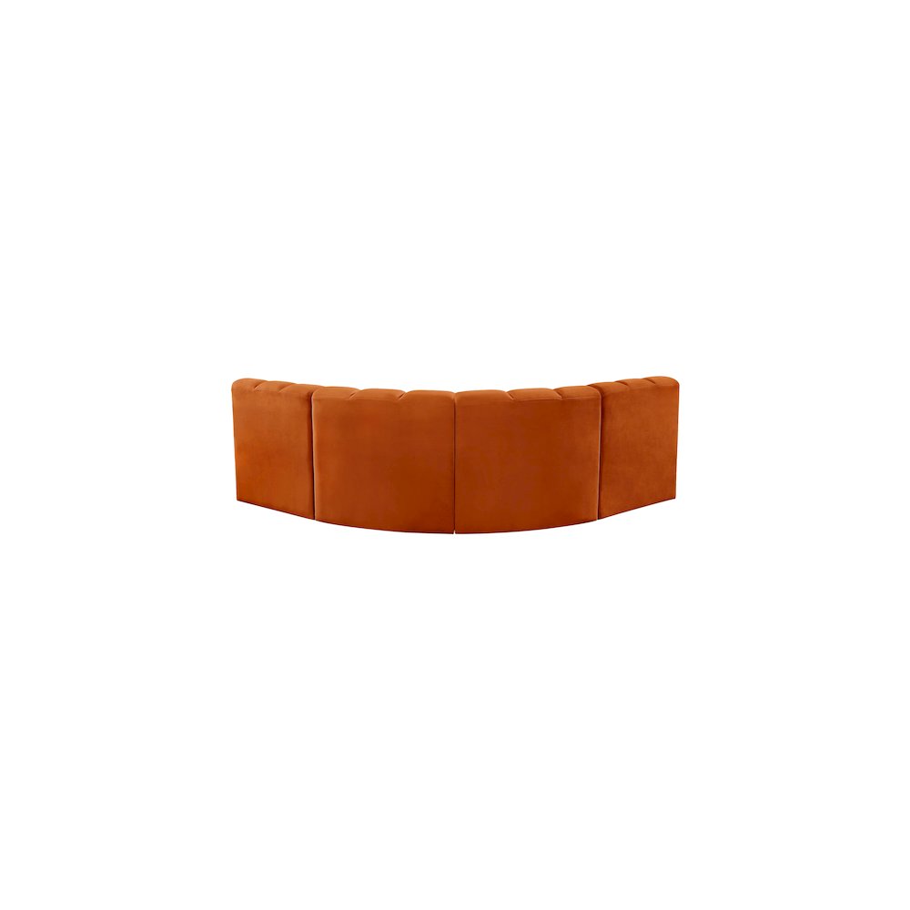 Arc Cognac Velvet Modular Sofa. Picture 3