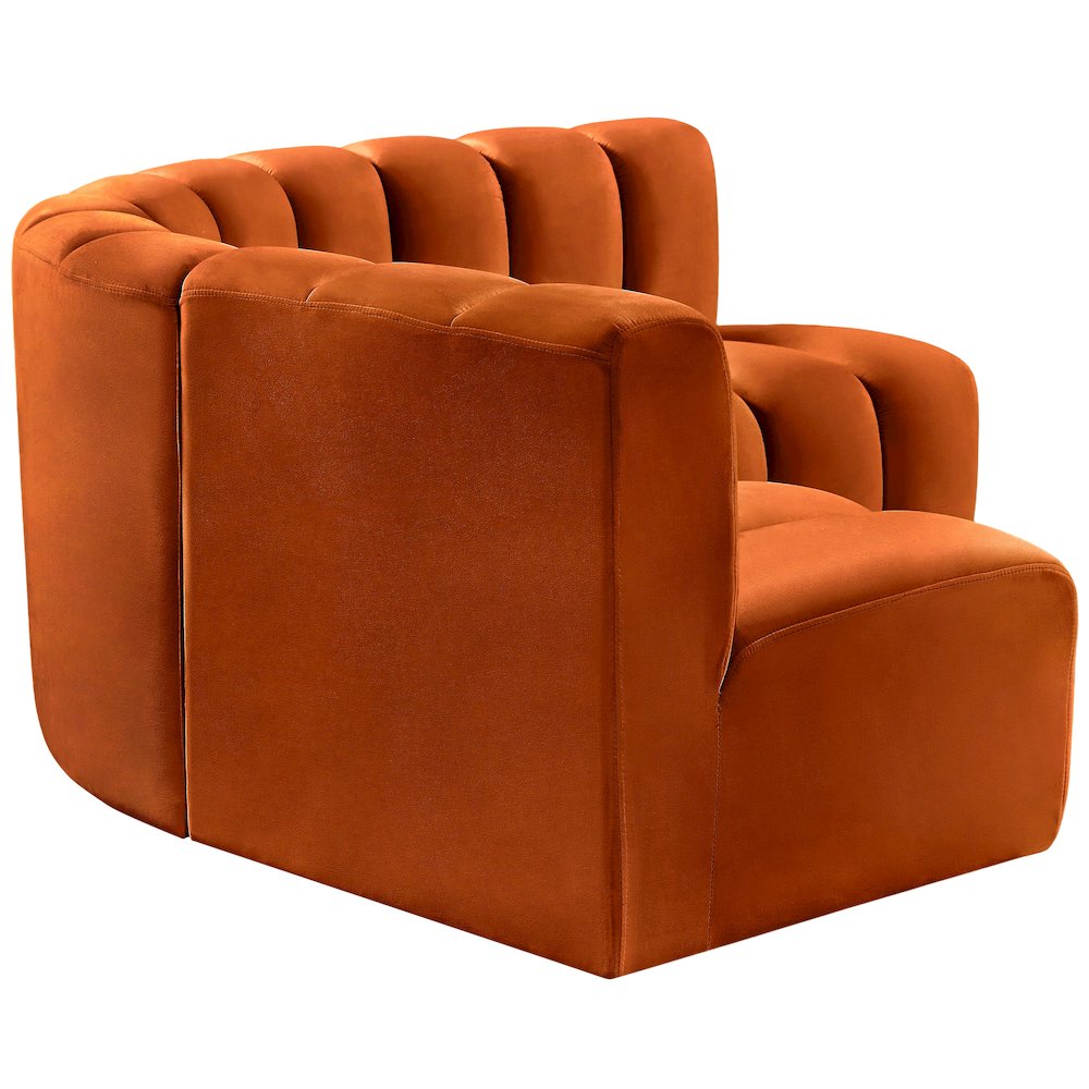 Arc Cognac Velvet Modular Sofa. Picture 7