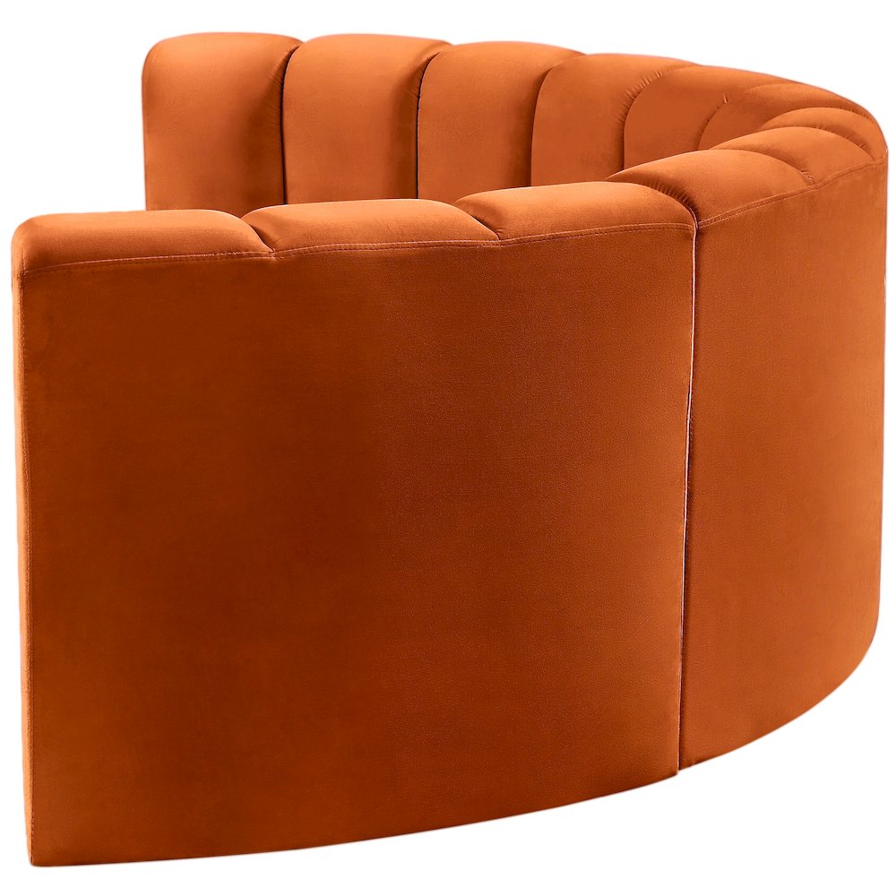 Arc Cognac Velvet Modular Sofa. Picture 7