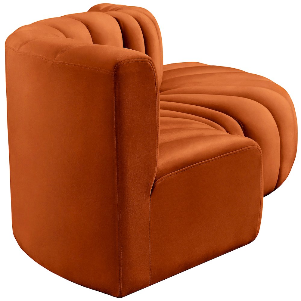 Arc Cognac Velvet Modular Sofa. Picture 7