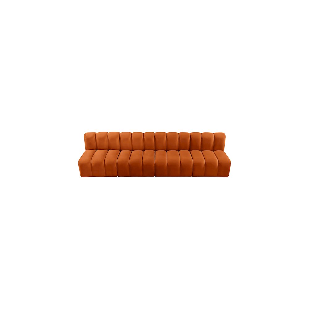 Arc Cognac Velvet Modular Sofa. Picture 4