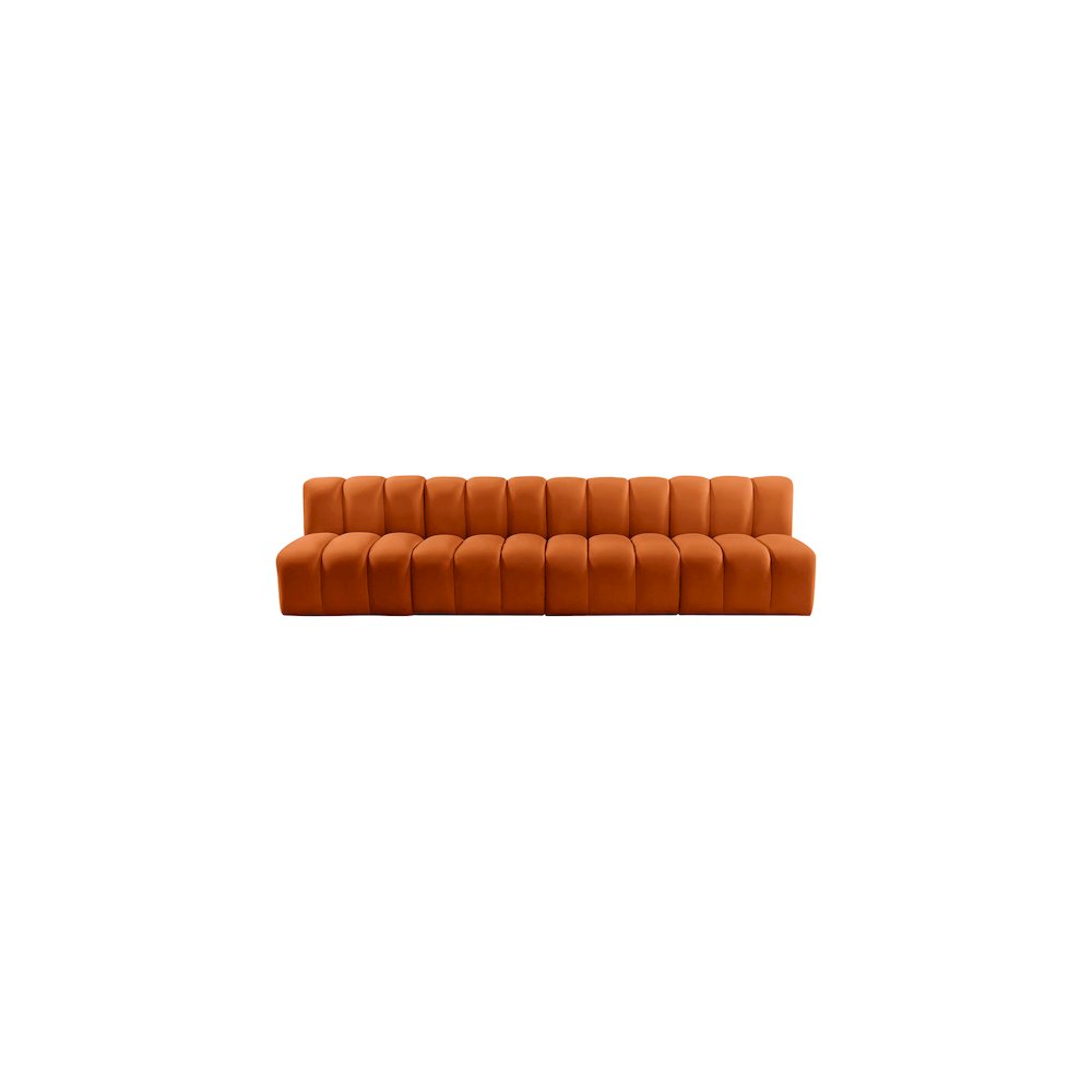 Arc Cognac Velvet Modular Sofa. Picture 5