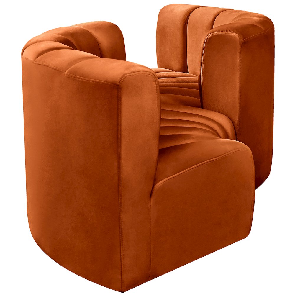 Arc Cognac Velvet Modular Sofa. Picture 5