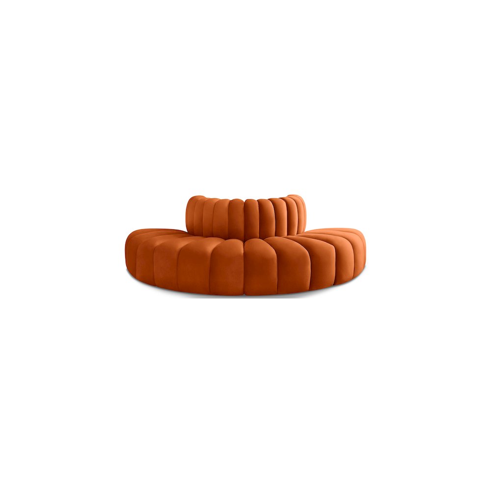 Arc Cognac Velvet Modular Sofa. Picture 1