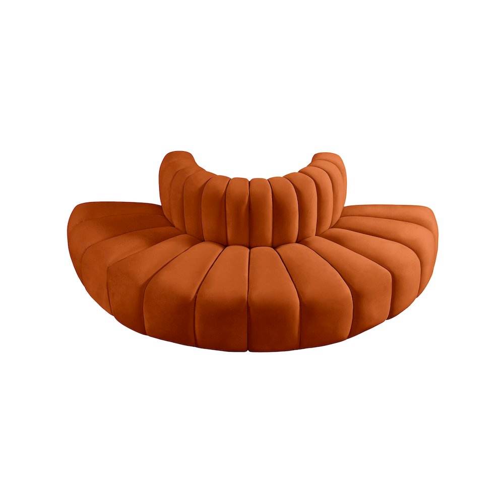 Arc Cognac Velvet Modular Sofa. Picture 4