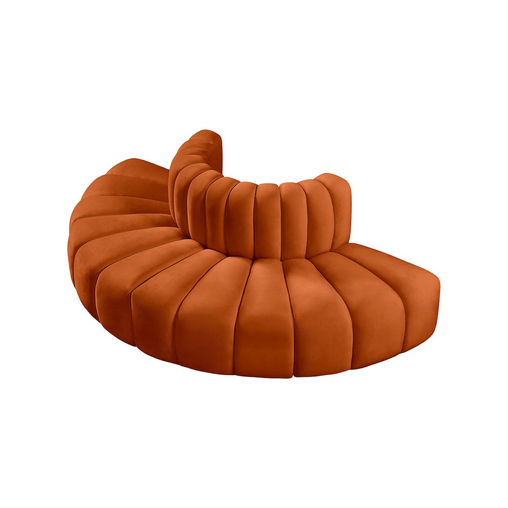 Arc Cognac Velvet Modular Sofa. Picture 5