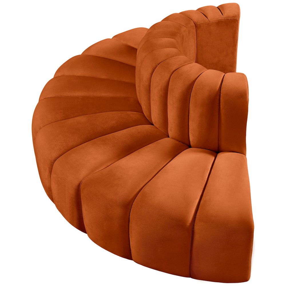 Arc Cognac Velvet Modular Sofa. Picture 6