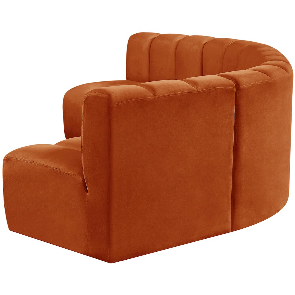 Arc Cognac Velvet Modular Sofa. Picture 7