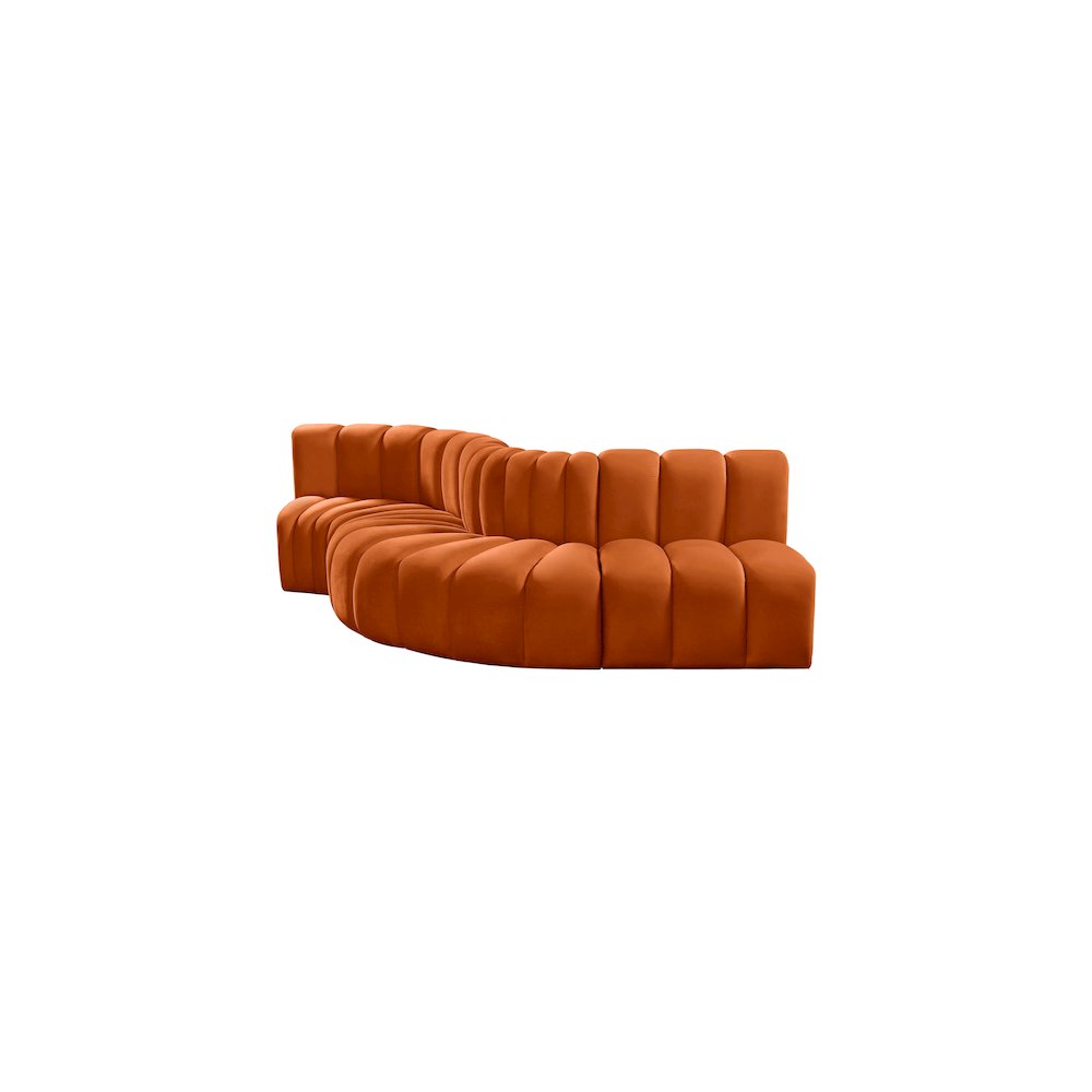 Arc Cognac Velvet Modular Sofa. Picture 6