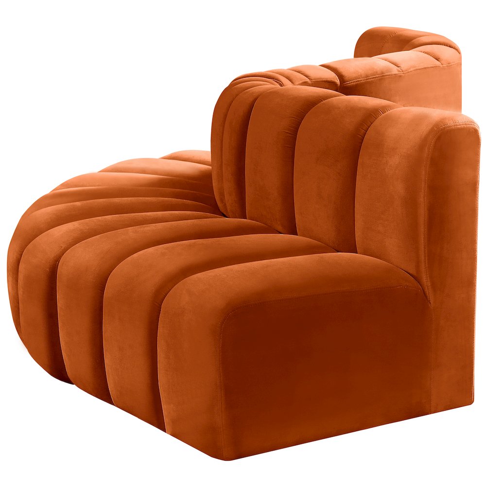 Arc Cognac Velvet Modular Sofa. Picture 7
