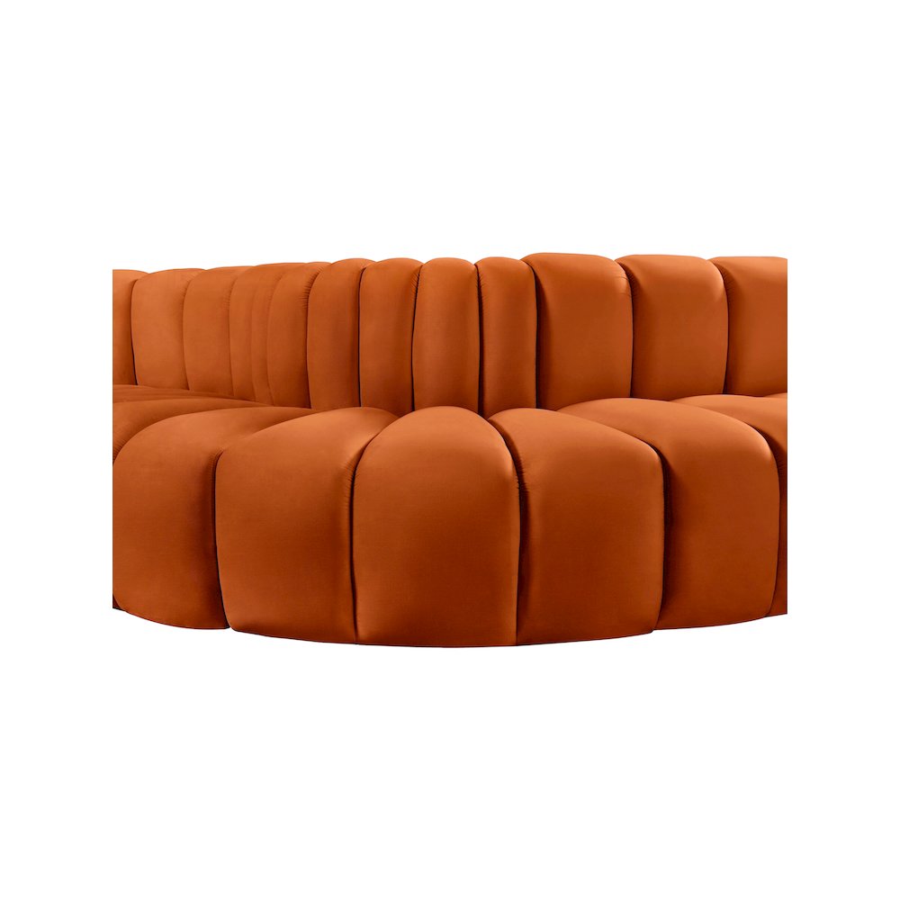 Arc Cognac Velvet Modular Sofa. Picture 9