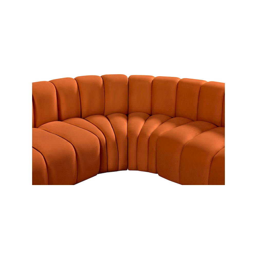 Arc Cognac Velvet Modular Sofa. Picture 10