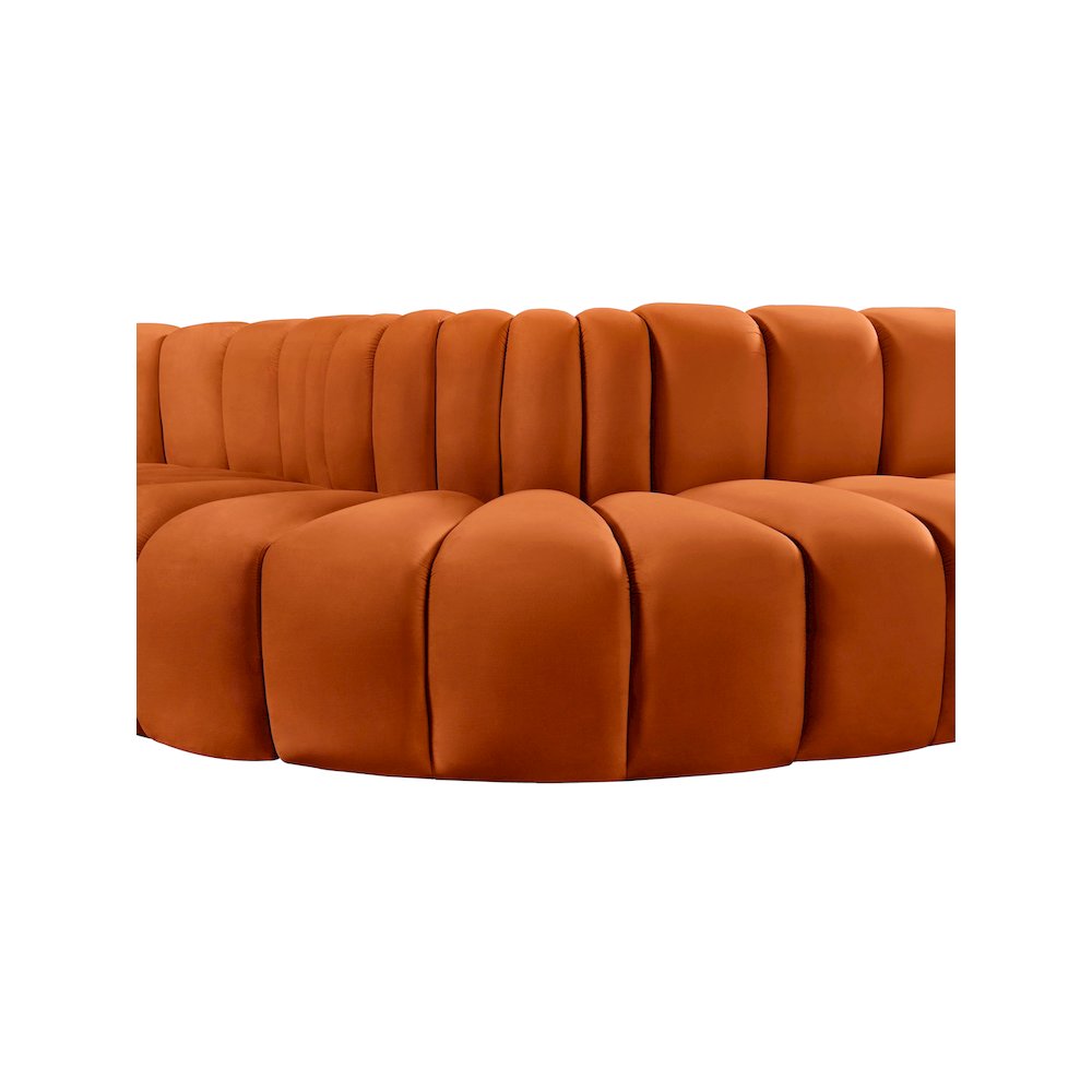 Arc Cognac Velvet Modular Sofa. Picture 13