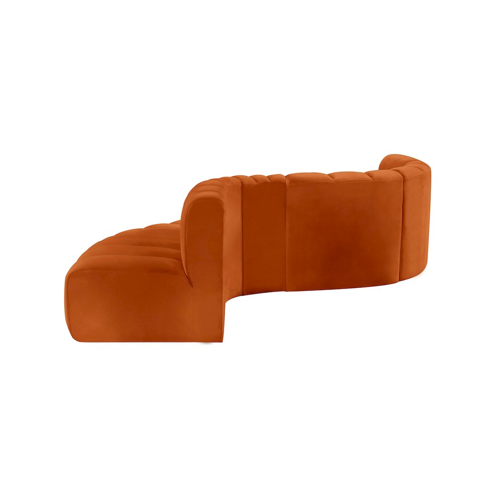 Arc Cognac Velvet Modular Sofa. Picture 8