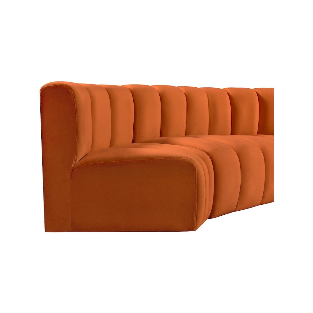 Arc Cognac Velvet Modular Sofa. Picture 10