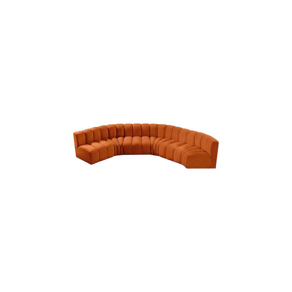 Arc Cognac Velvet Modular Sofa. Picture 4