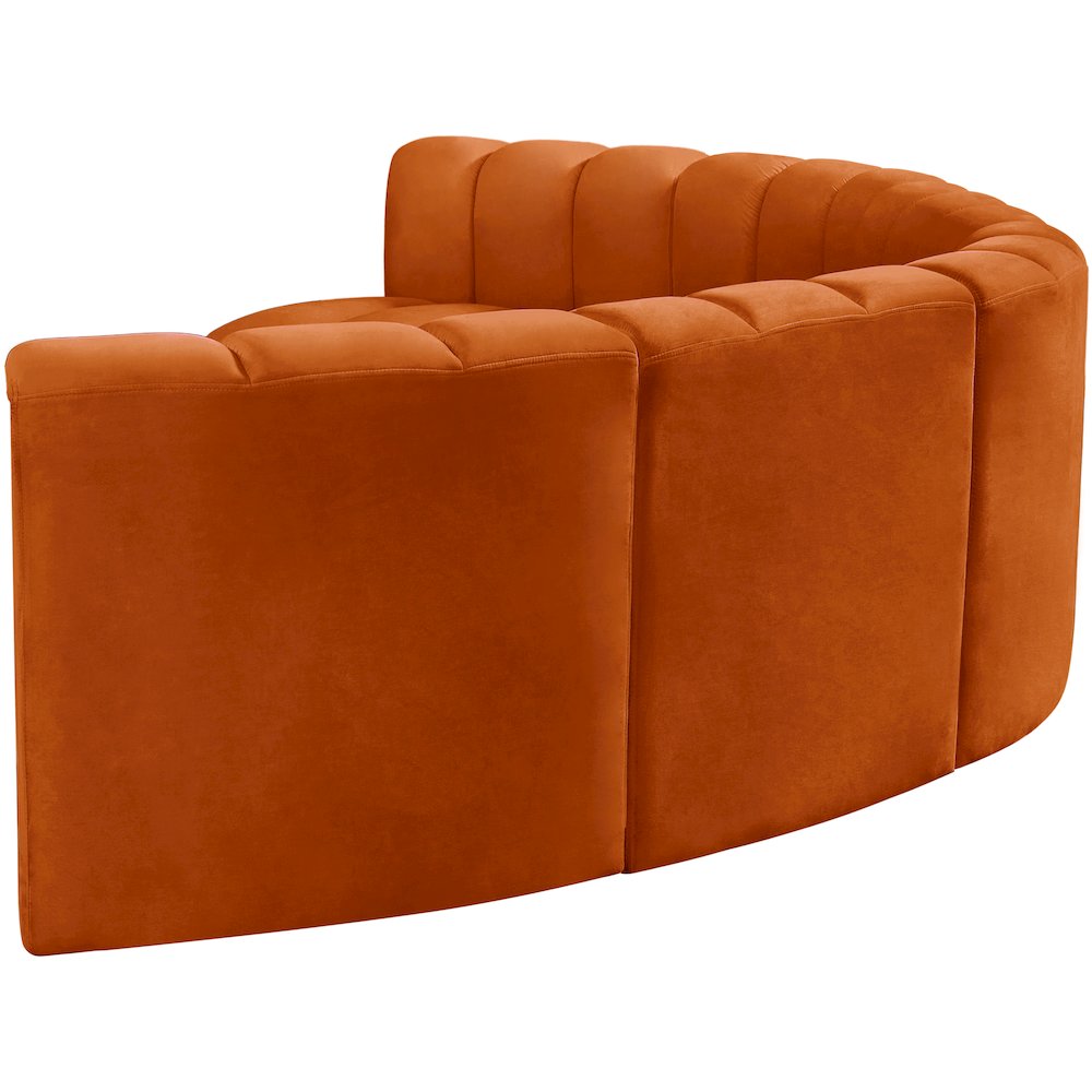 Arc Cognac Velvet Modular Sofa. Picture 7