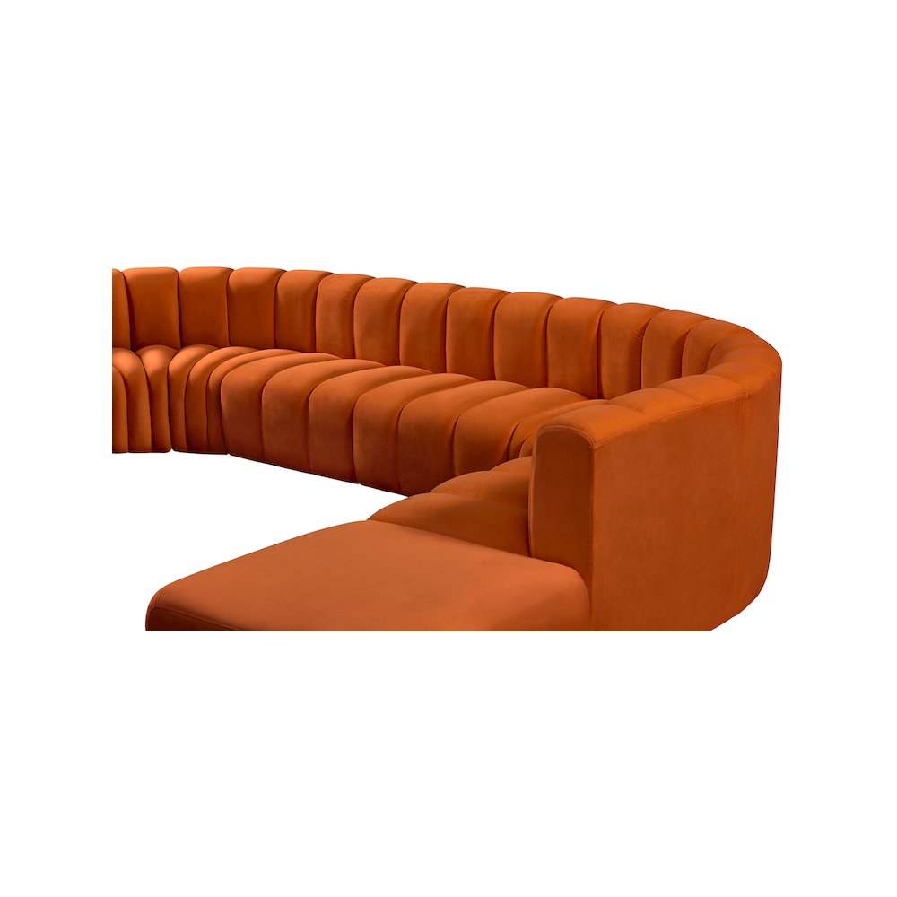 Arc Cognac Velvet Modular Sofa. Picture 10