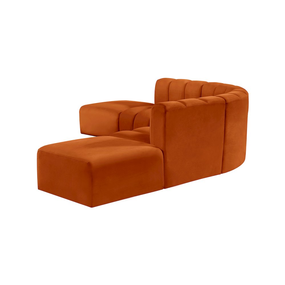 Arc Cognac Velvet Modular Sofa. Picture 6