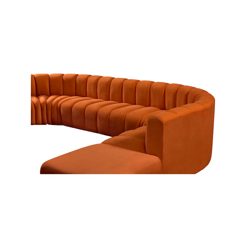 Arc Cognac Velvet Modular Sofa. Picture 10
