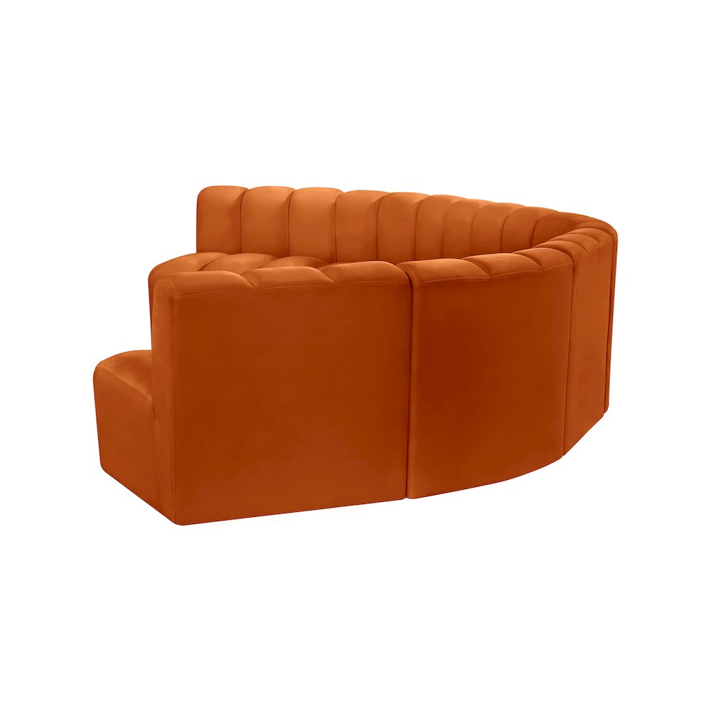 Arc Cognac Velvet Modular Sofa. Picture 7