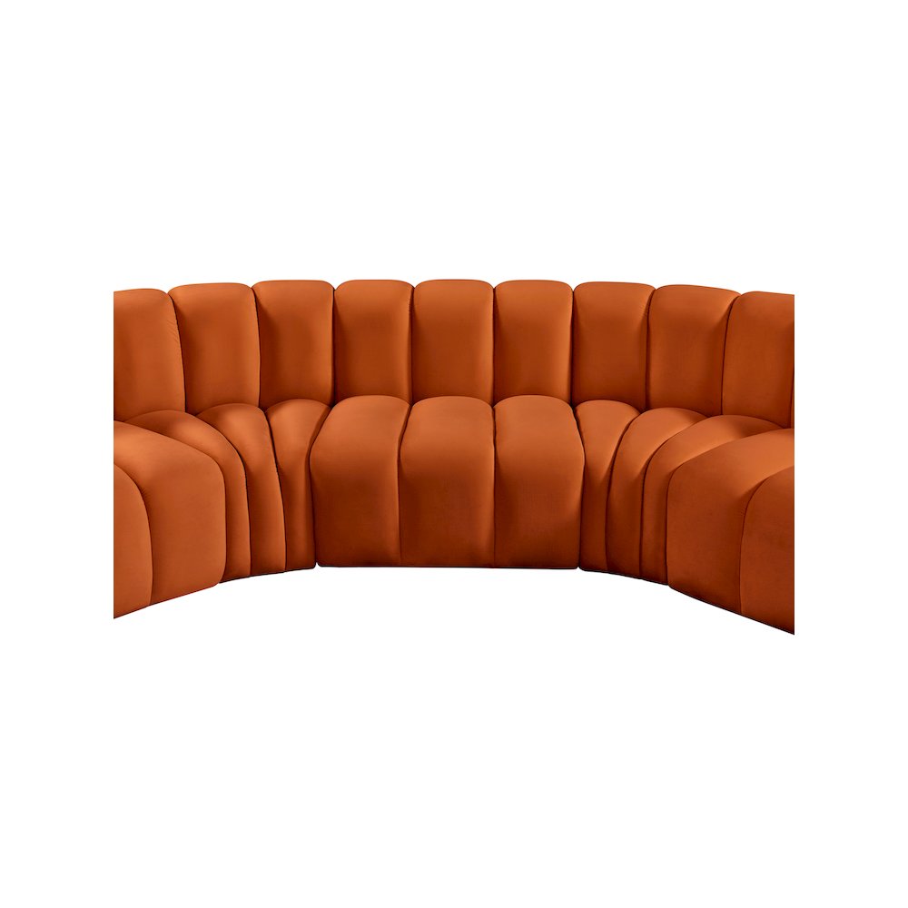 Arc Cognac Velvet Modular Sofa. Picture 13