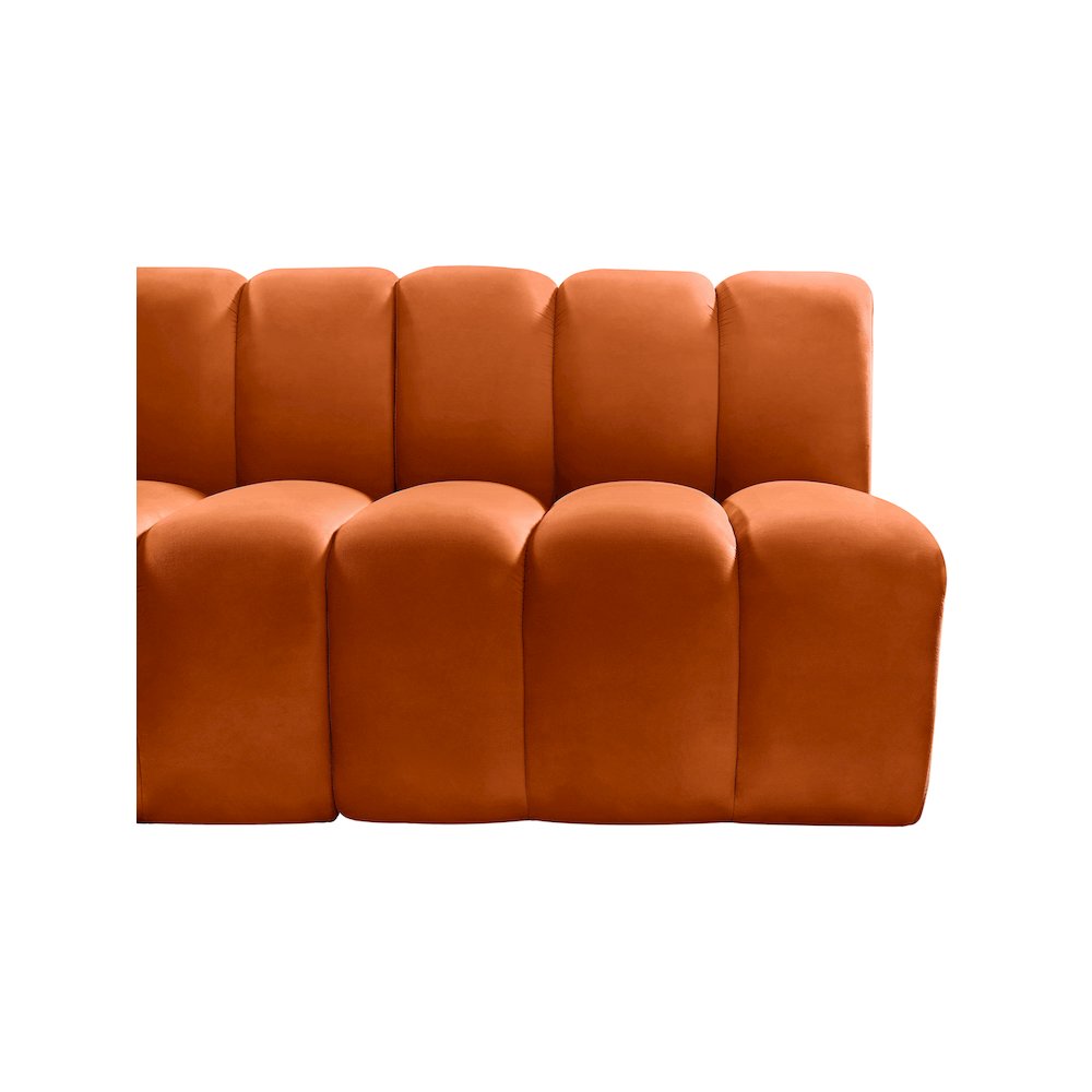 Arc Cognac Velvet Modular Sofa. Picture 14