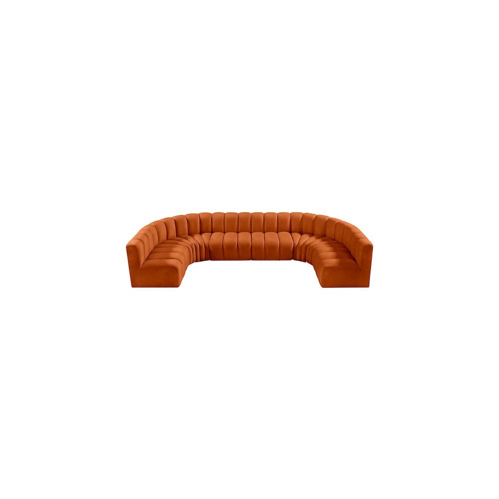Arc Cognac Velvet Modular Sofa. Picture 4