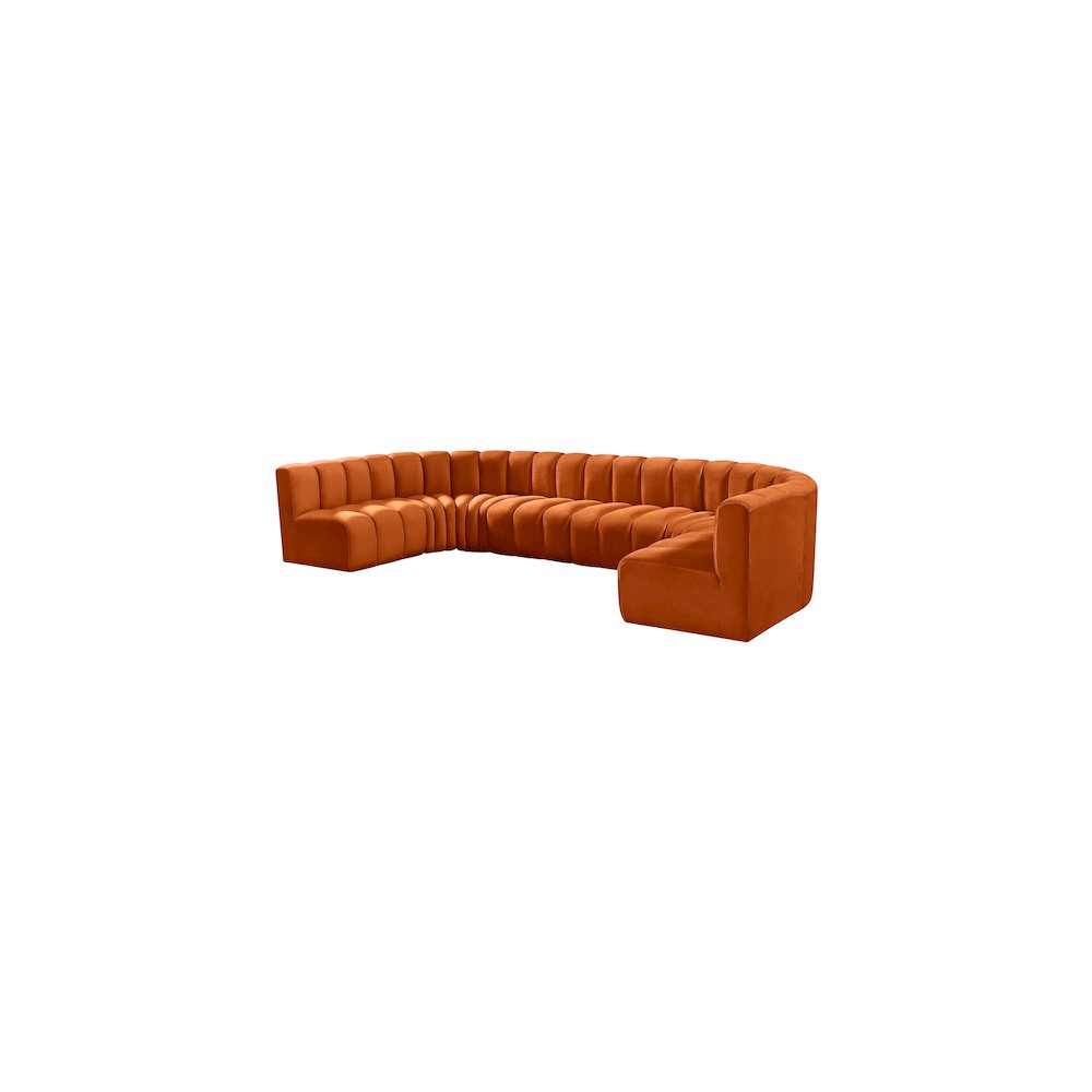 Arc Cognac Velvet Modular Sofa. Picture 6