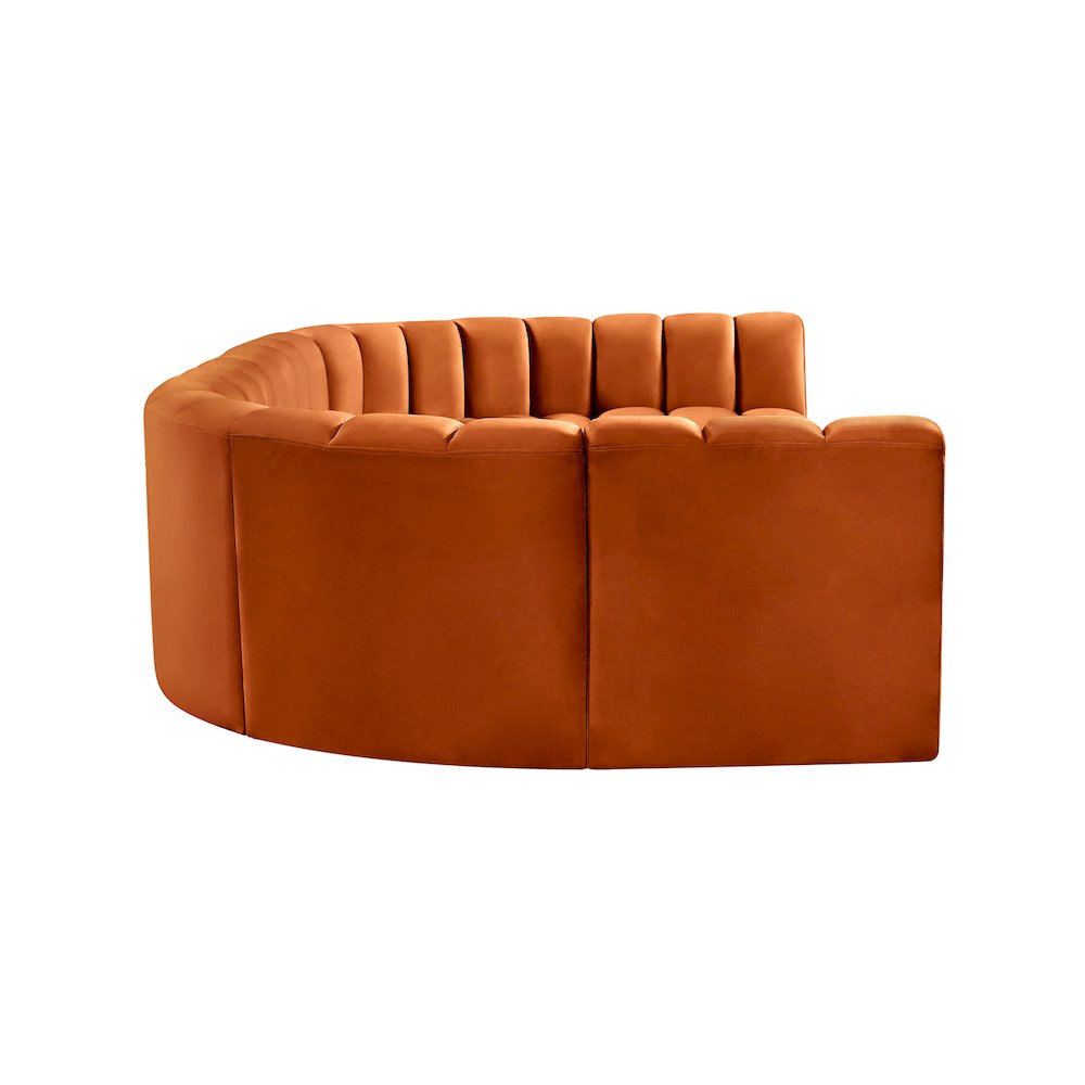Arc Cognac Velvet Modular Sofa. Picture 7
