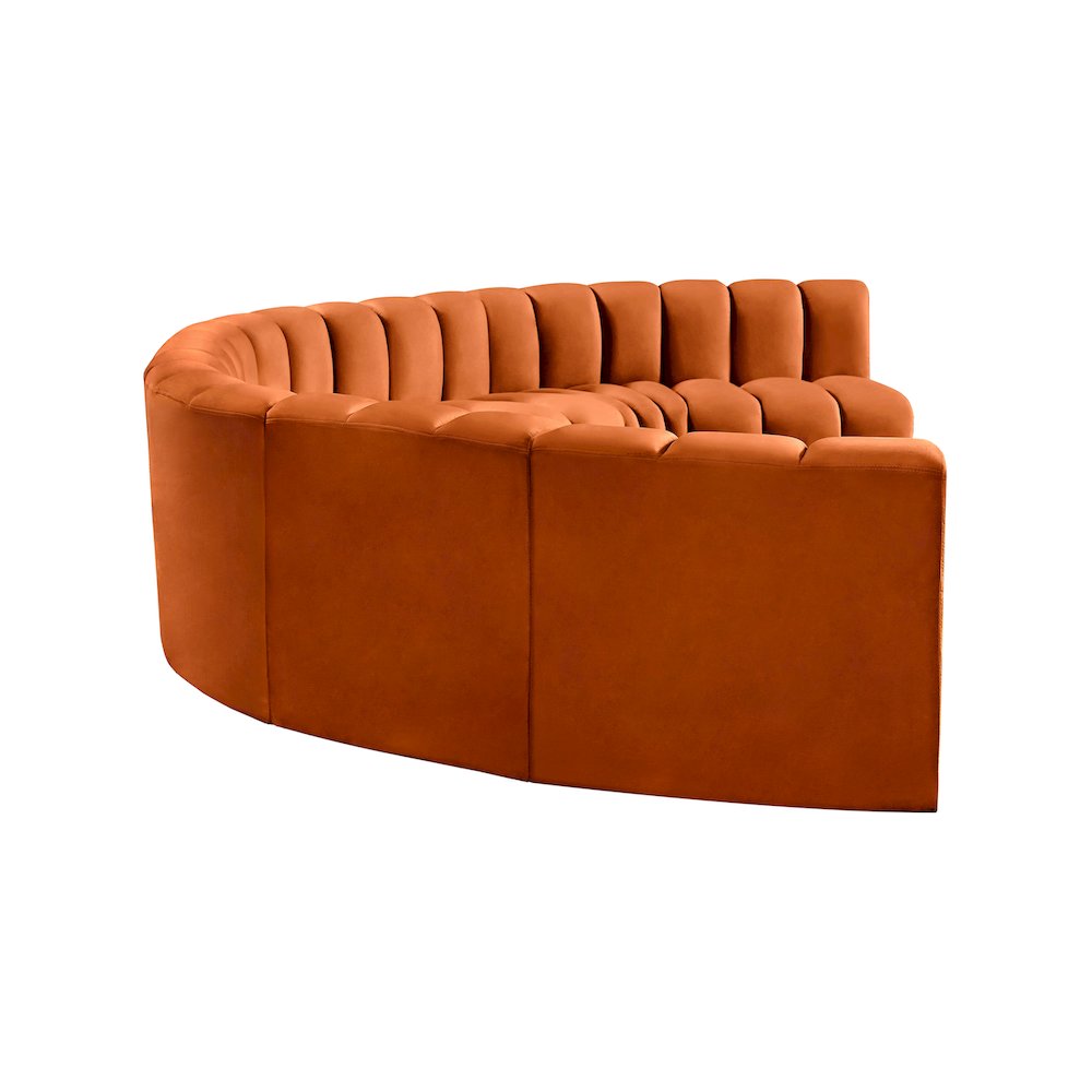 Arc Cognac Velvet Modular Sofa. Picture 7