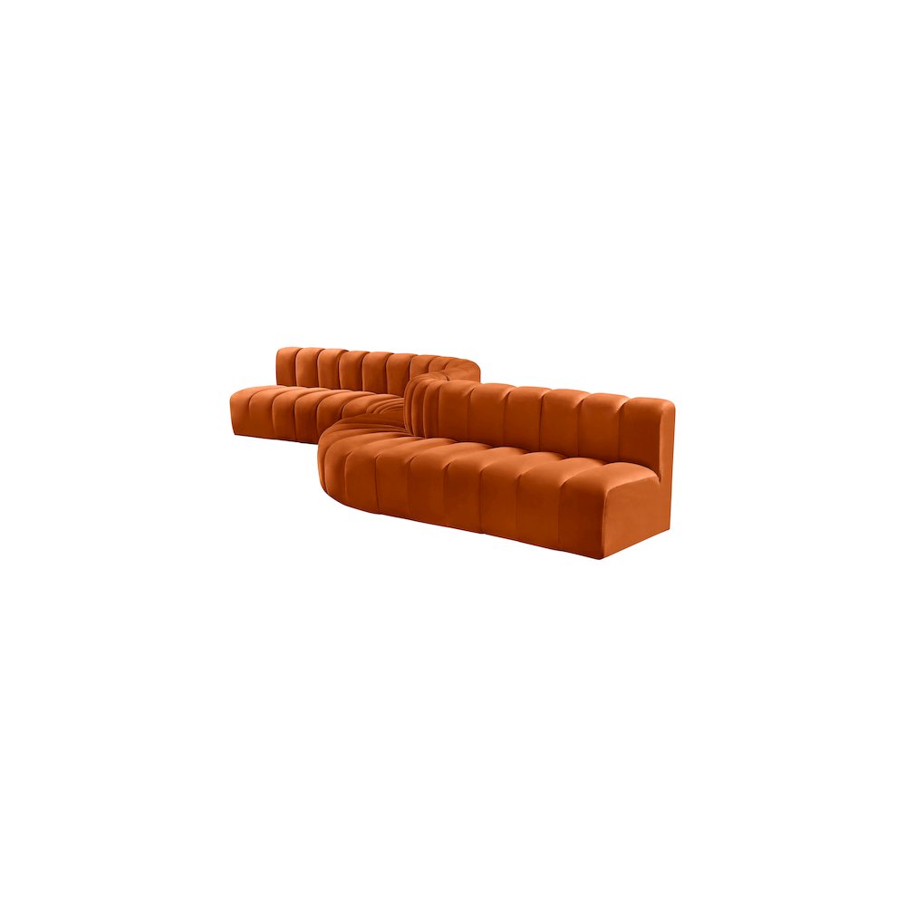 Arc Cognac Velvet Modular Sofa. Picture 6