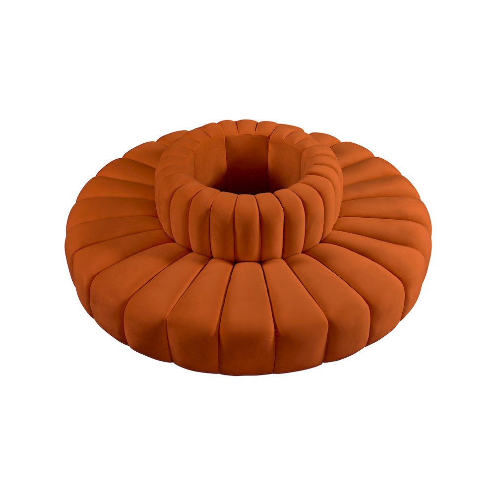 Arc Cognac Velvet Modular Sofa. Picture 3