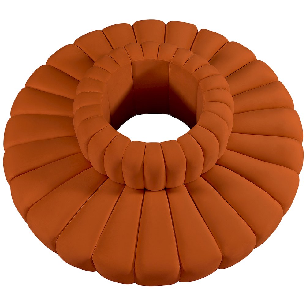 Arc Cognac Velvet Modular Sofa. Picture 4