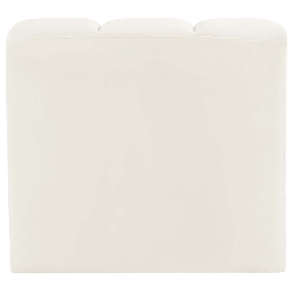 Arc Cream Velvet Curved Corner. Picture 4