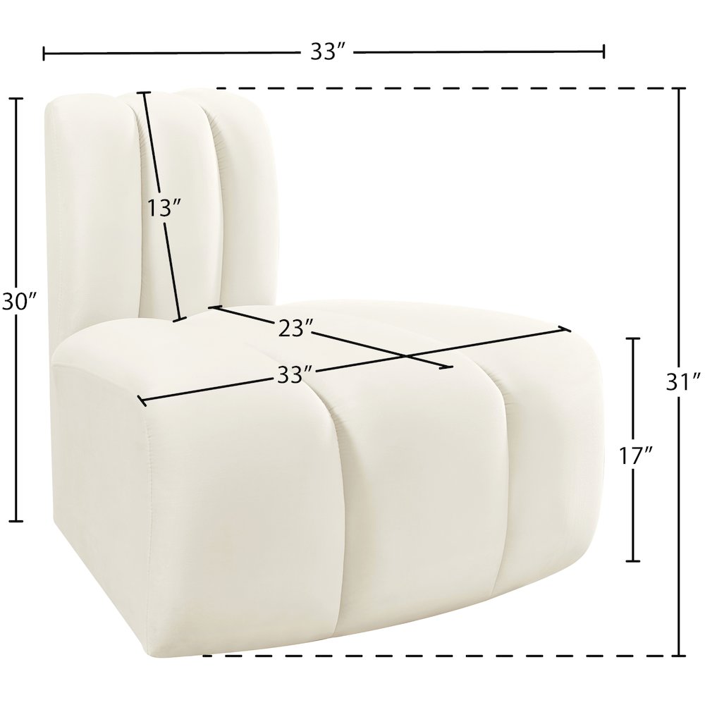 Arc Cream Velvet Reverse Corner. Picture 8