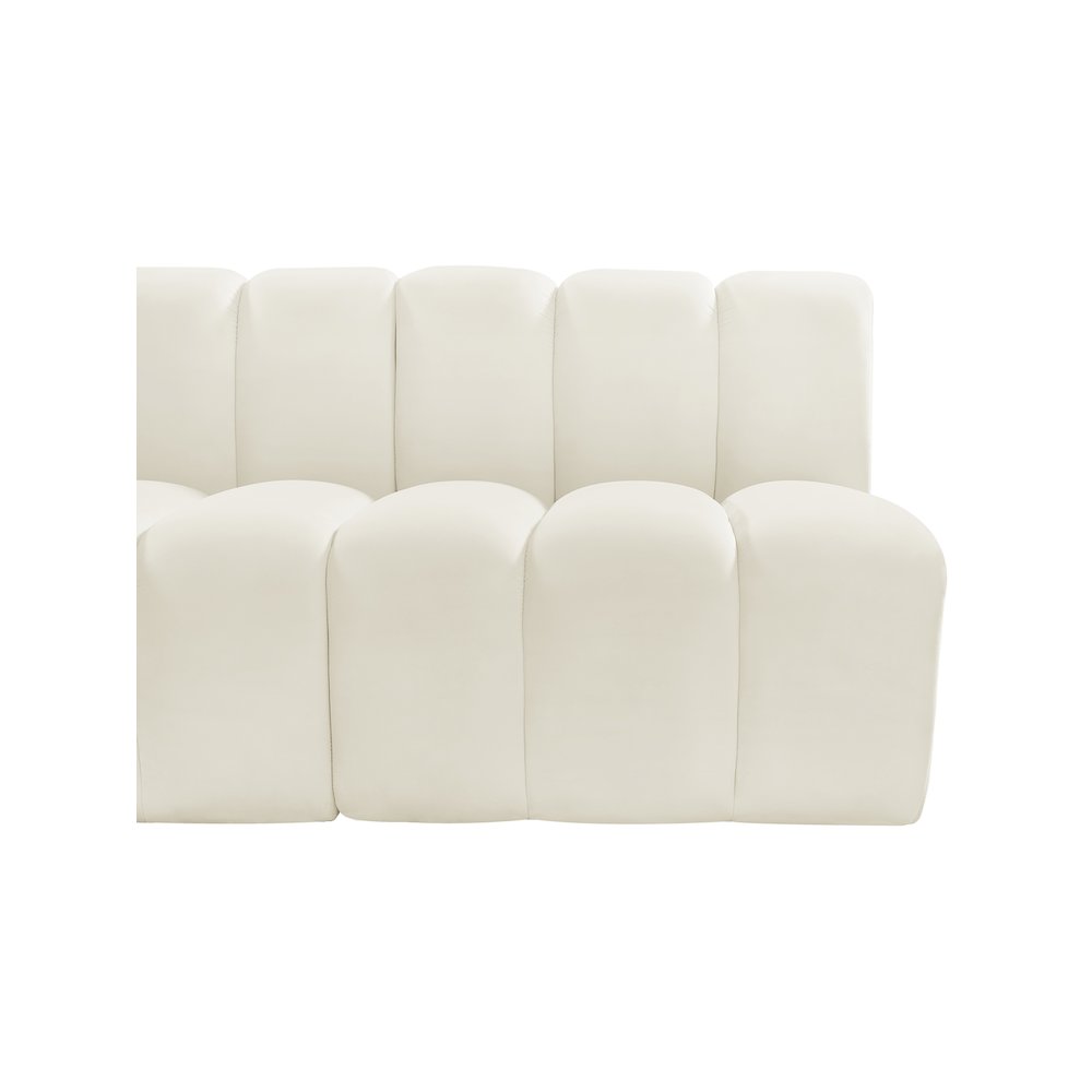Arc Cream Velvet Modular Sofa. Picture 15