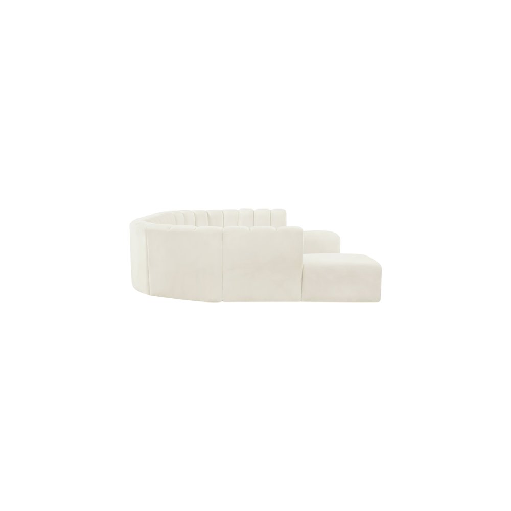 Arc Cream Velvet Modular Sofa. Picture 6