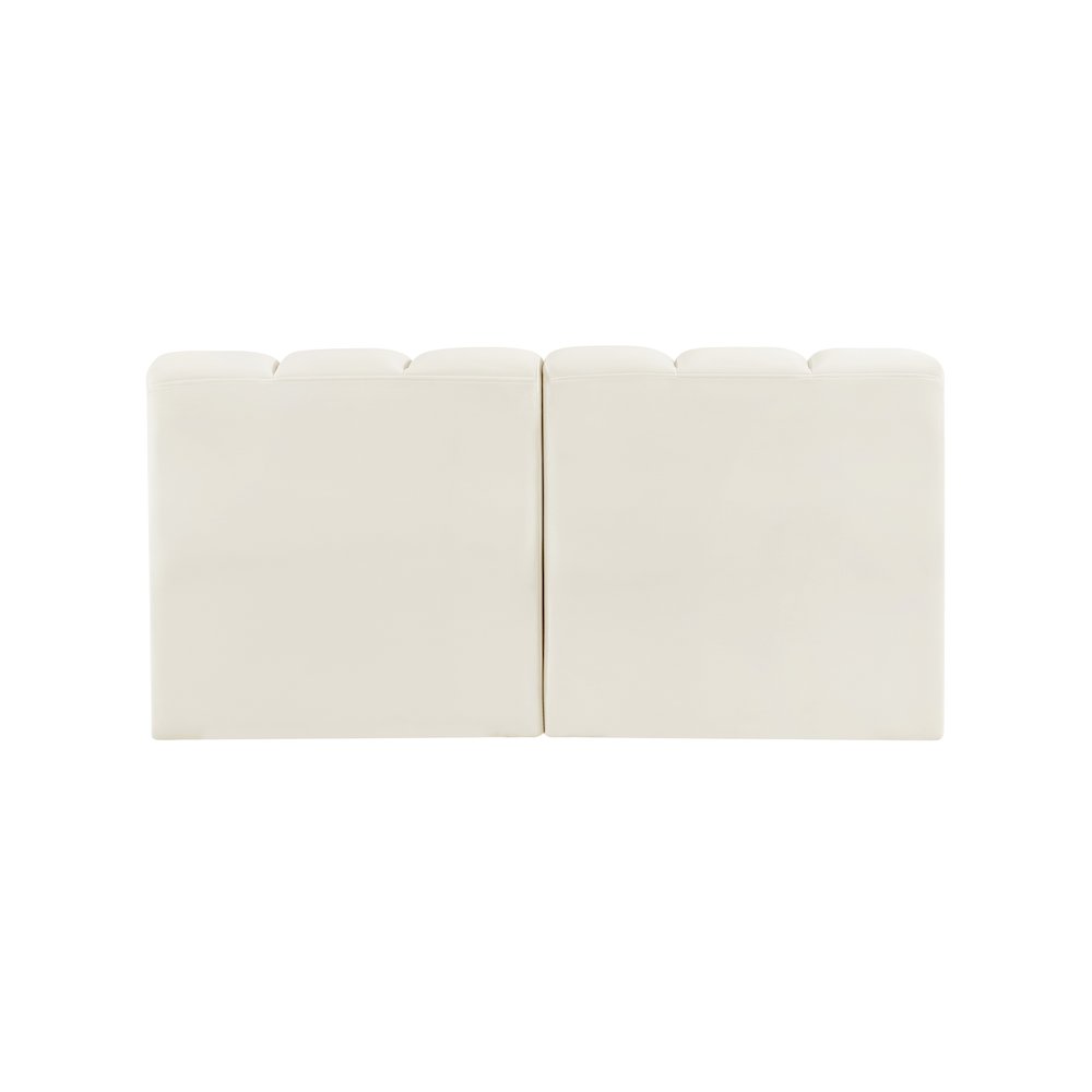 Arc Cream Velvet Modular Sofa. Picture 3
