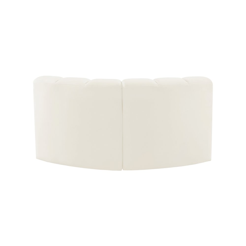 Arc Cream Velvet Modular Sofa. Picture 3