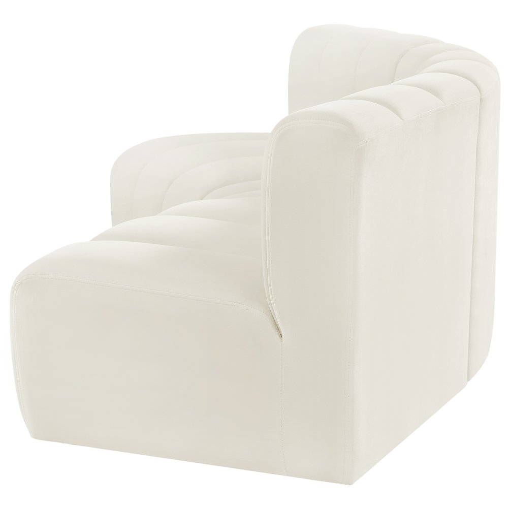 Arc Cream Velvet Modular Sofa. Picture 7